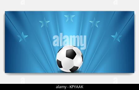 Bright abstract blue soccer background Stock Photo