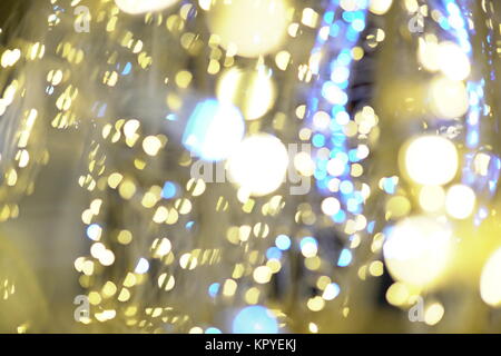 Garland lights Bokeh texture background different colors Stock Photo