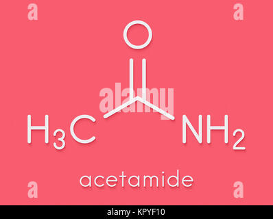 Acetamide (ethanamide) molecule. Used as plasticizer and industrial ...