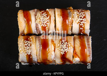 Tradittional Japan Eel roll Stock Photo