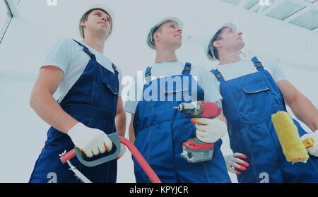 Group of professional industrial workers Stock Photo