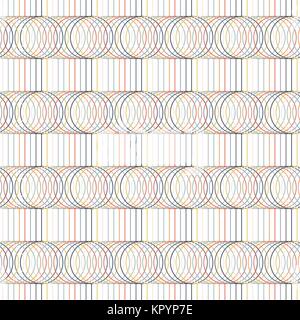 Seamless pattern. Intersected circles and lines. Geometric. Stylized texture with lines and circles. Pale colors. Abstract background. Stock Vector