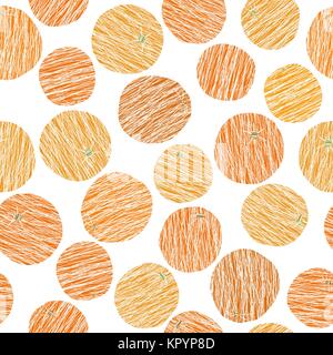 Scratched oranges. Seamless pattern. Fruit grunge texture. Vegetarian dessert. Fruitarian lifestyle. Colorful texture. Illustration. Tasty and delicio Stock Vector