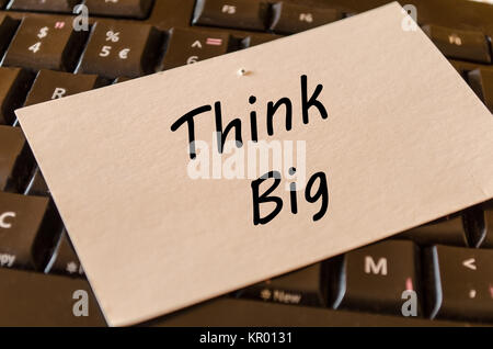 Think big concept on keyboard background Stock Photo
