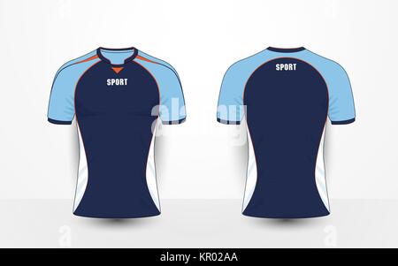 Blue and yellow sport football kits, jersey, t-shirt design template Stock  Vector Image & Art - Alamy