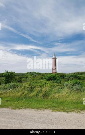 lighthouse landscape in the dunes of ouddorp,goeree-overflakkee,south netherlands Stock Photo