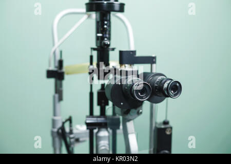 Medical optometrist equipment used for  eye exams Stock Photo