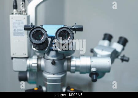 Medical optometrist equipment used for  eye exams Stock Photo