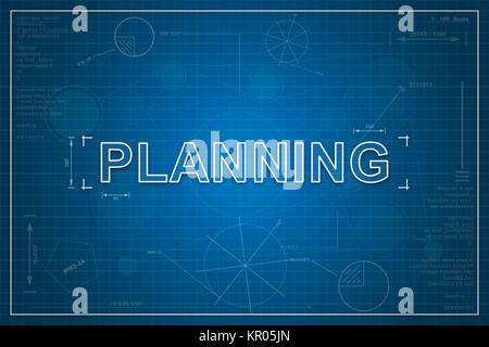 blueprint of planning Stock Photo