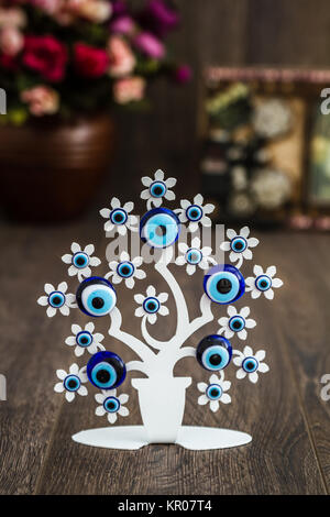 Decorative Evel Eye Beads, Turkish Traditional Amulet Stock Photo