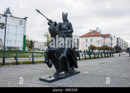 Equestrian statue of Casimir IV Jagiellon (Kazimierz IV Jagiellonczyk), Grand Duke of Lithuania and King of Poland. Malbork, Poland Stock Photo