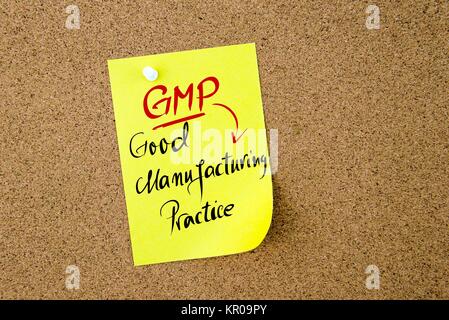 Business Acronym GMP Good Manufacturing Practice Stock Photo