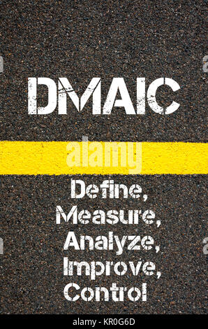 Business Acronym DMAIC Define, Measure, Analyze, Improve, and Control Stock Photo