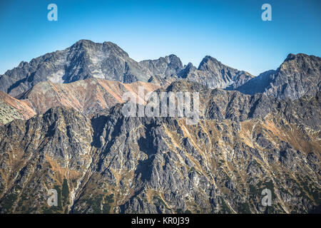 view of tatra mountains from hiking trail. poland. europe. Stock Photo