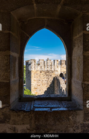 Internal part of Sao Jorge Castle Stock Photo