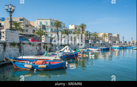 Docked boats in Bari, Apulia, southern Italy. Stock Photo
