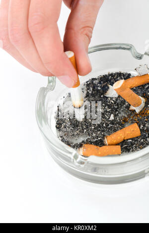 how to put out a cigarette without an ashtray Putting out a cigarette Stock Photo