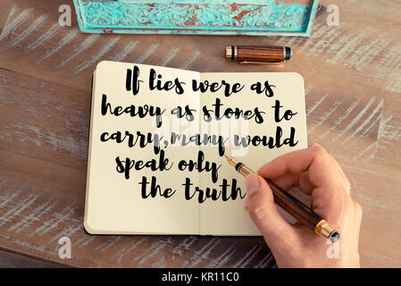 Handwritten quote as inspirational concept image Stock Photo