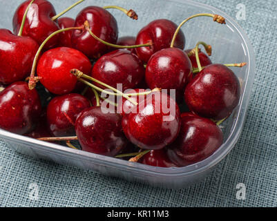 Fresh red organic Cherry, cherries Stock Photo