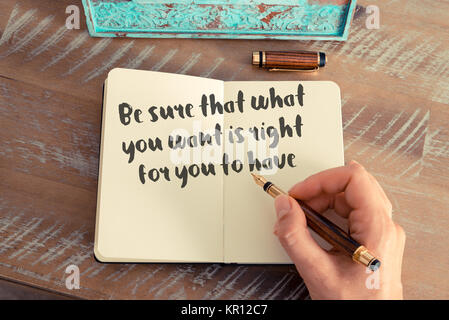 Handwritten quote as inspirational concept image Stock Photo