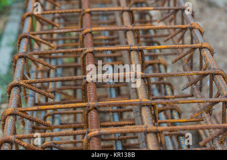 Steel rebar perspective Stock Photo