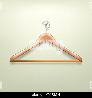 wooden hanger with shadow Stock Vector