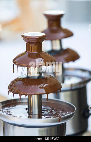 Chocolate fountain Stock Photo