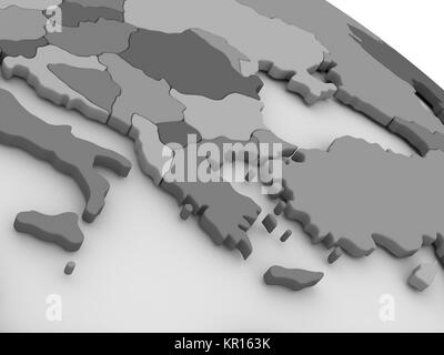 Macedonia region, political map. Region of Balkan Peninsula in ...