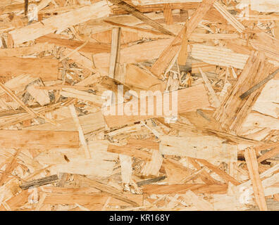 Close up texture of oriented strand board (OSB) Stock Photo