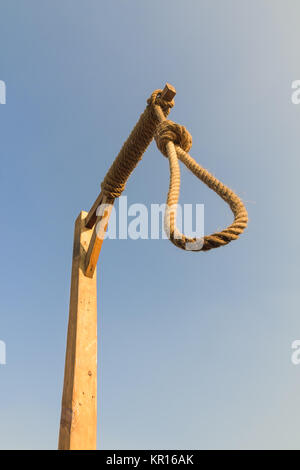 Gallows on the sky background Stock Photo