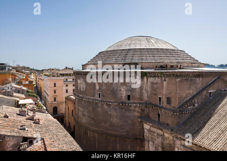 Roman pantheon outside view Rome Italy Stock Photo