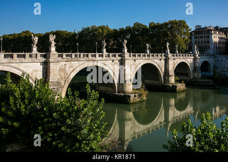 Ponte Castel Sant’Angelo bridge. Rome, Italy Stock Photo