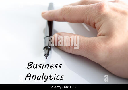 Business analytics text concept Stock Photo