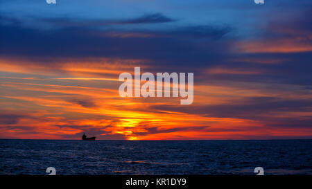 Beautiful sunset over sea Stock Photo