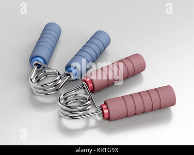 Pair of hand grippers Stock Photo