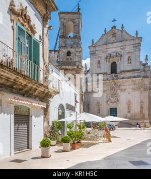 Summer morning in Martina Franca, province of Taranto, Apulia, southern Italy. Stock Photo