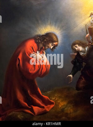 Christ in the Garden of Gethsemane by Carlo Dolci (1616-1686) Stock Photo