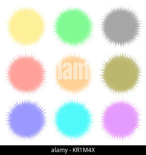 Round Colored Banners Stock Photo