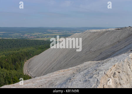 Salt mountain, Monte Kali, Wintershall potash plant behind, K + S KALI ...