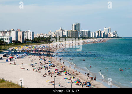 Sunny warm October day in Miami South Beach (Florida). Stock Photo