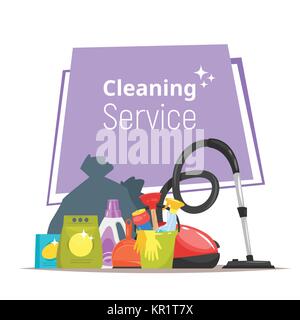 cleaning service stuf Stock Vector