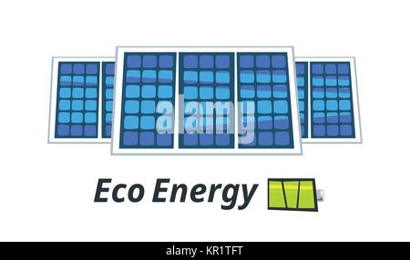illustration of solar panels. Stock Vector
