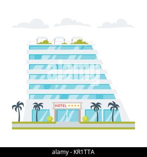 luxury hotel building Stock Vector