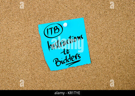 Business Acronym ITB Instructions to Bidders Stock Photo