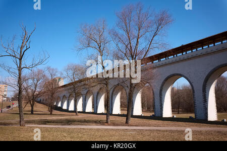 Rostokino Aqueduct, also known as Millionny Bridge, the oldest bridge in Moscow, not rebuilt since 1804 Stock Photo