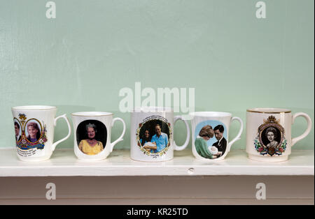 Commemorative Royal mugs Stock Photo