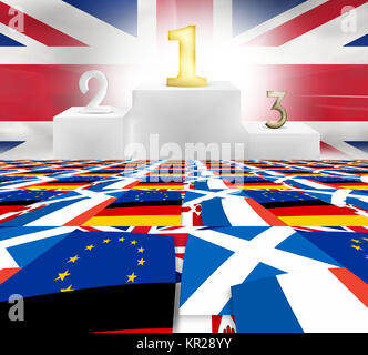 winner loser united kingdom flags fpr example brexit winner Stock Photo