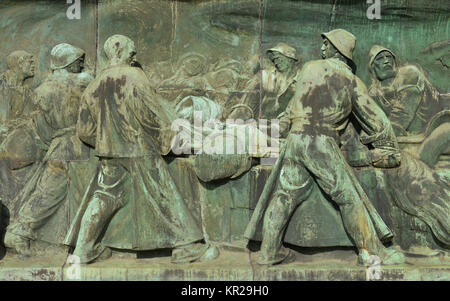 Crucible downpour monument, Thyssen's croup avenue, food, North Rhine-Westphalia, Germany, Tiegelgussdenkmal, ThyssenKrupp Allee, Essen, Nordrhein-Wes Stock Photo