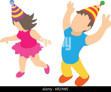 Birthday party icon, isometric 3d style Stock Vector