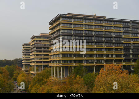 Building row G, Ruhr university, Bochum, North Rhine-Westphalia, Germany, Gebaeudereihe G, Ruhr-Universitaet, Nordrhein-Westfalen, Deutschland Stock Photo